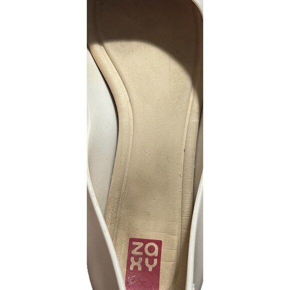 Zaxy Cream Ballerina Flats Metallic Pink Heart Jelly Flats Women's Size 5 - Picture 15 of 15